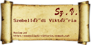 Szebellédi Viktória névjegykártya